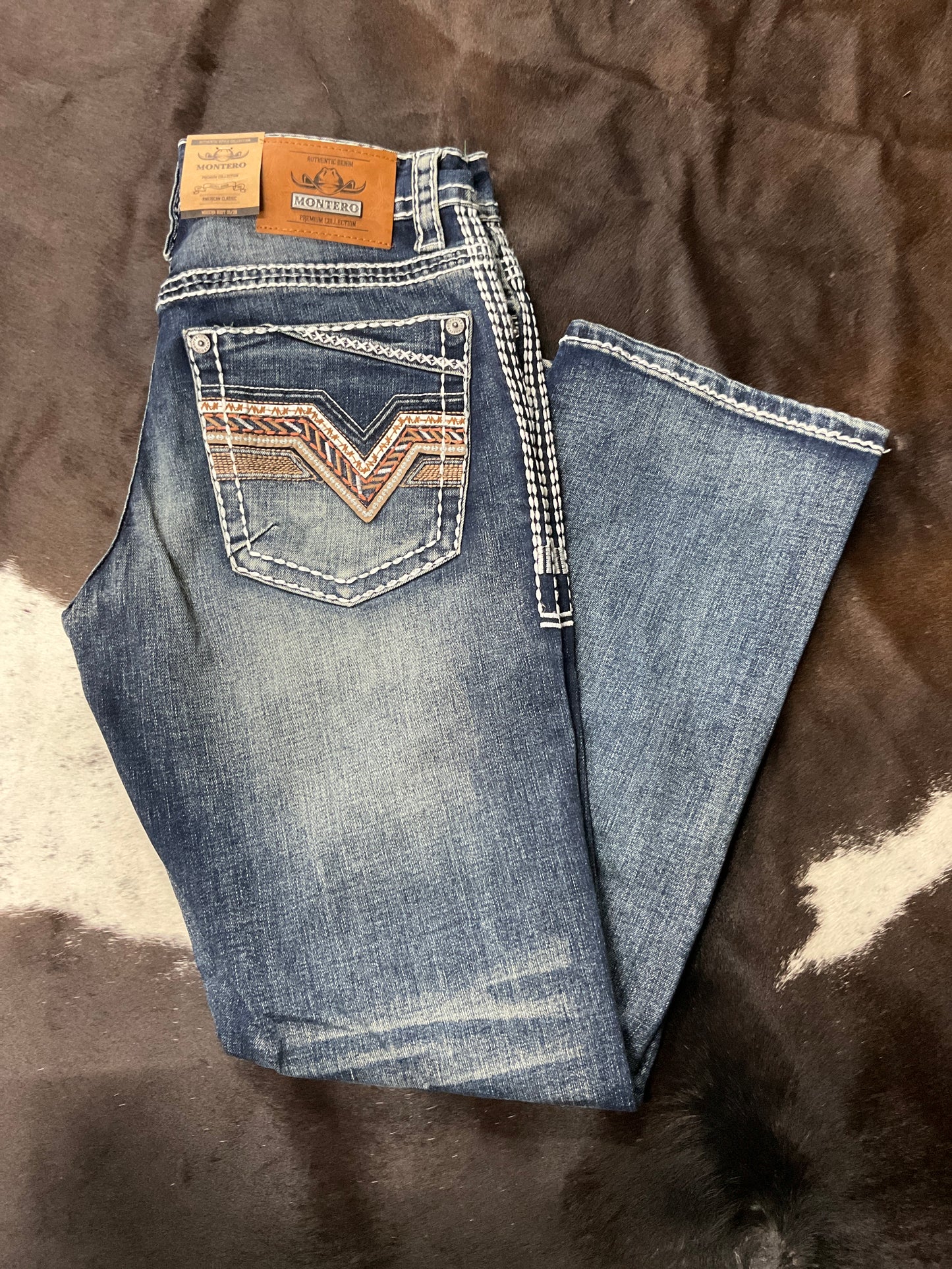 Pantalon Montero MT-4595 Med blue doble costura