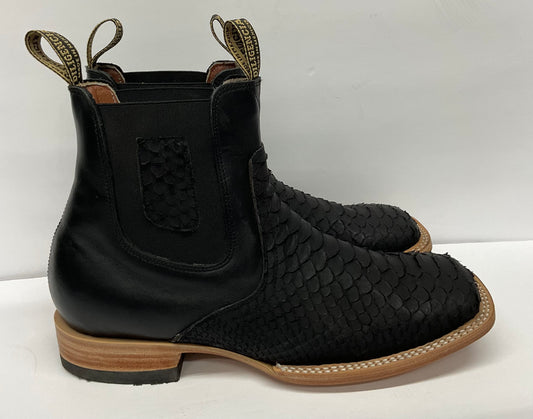 Python /phyton Botin negro/black matte tucson Exotic Men Botin