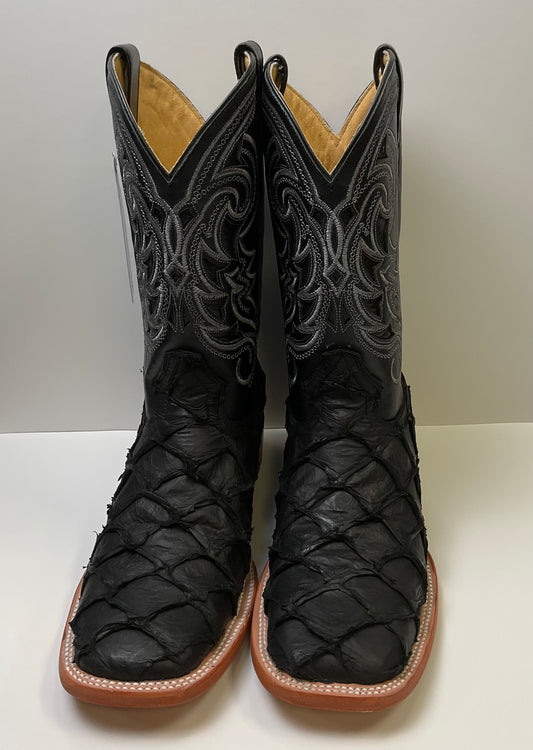 Piraruccu/fish skin pro rodeo negro/black Arango Exotic Men Boot