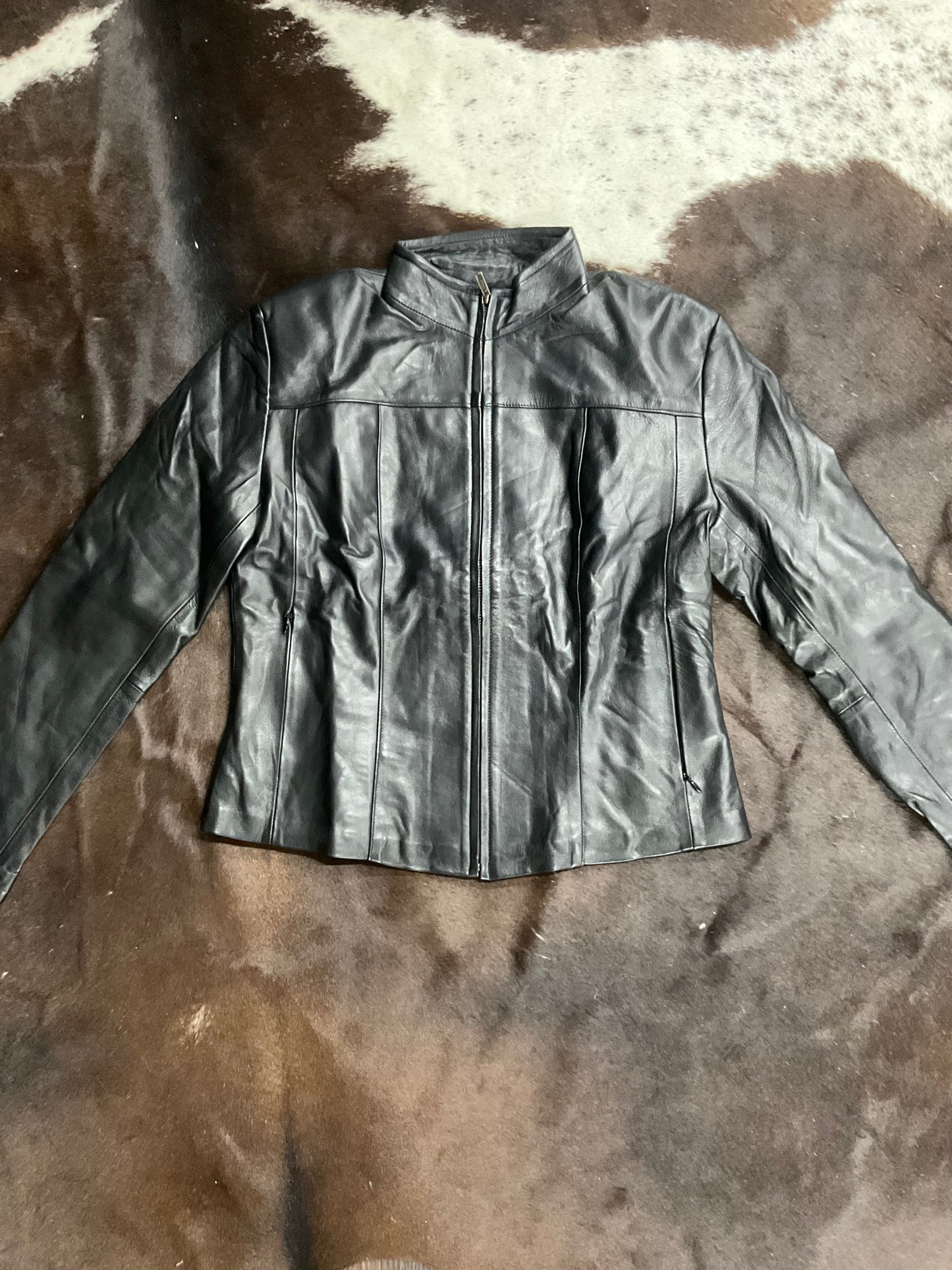 Lazo Women leather jacket black