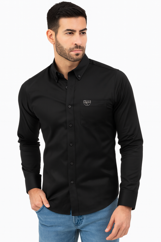 Camisa Platini manga larga CTL9258 Black