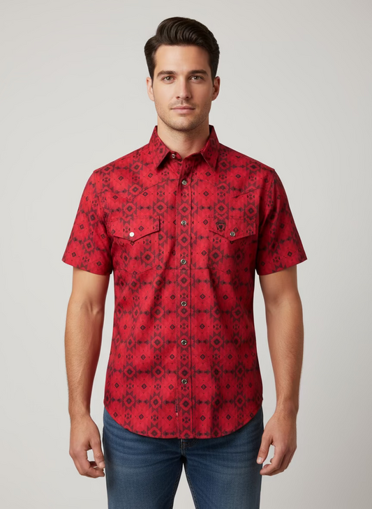 Camisa Platini short sleeve PGW11141 RED