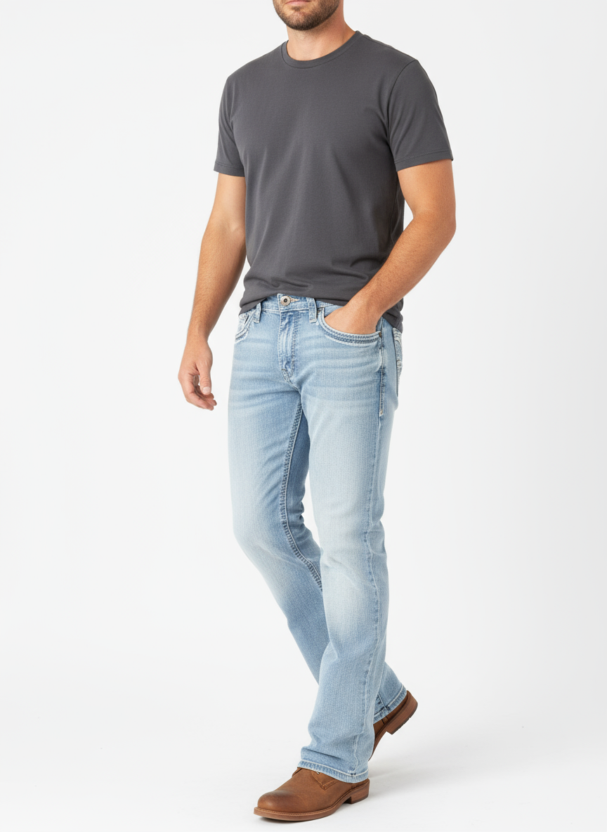 Pantalon lamasini doble costura LAM26503 LT blue men