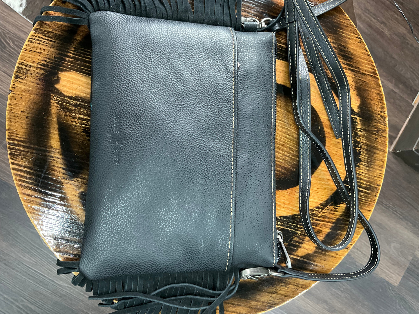 Cartera dama flecos pelo de vaca ( purse cowhide fringes )