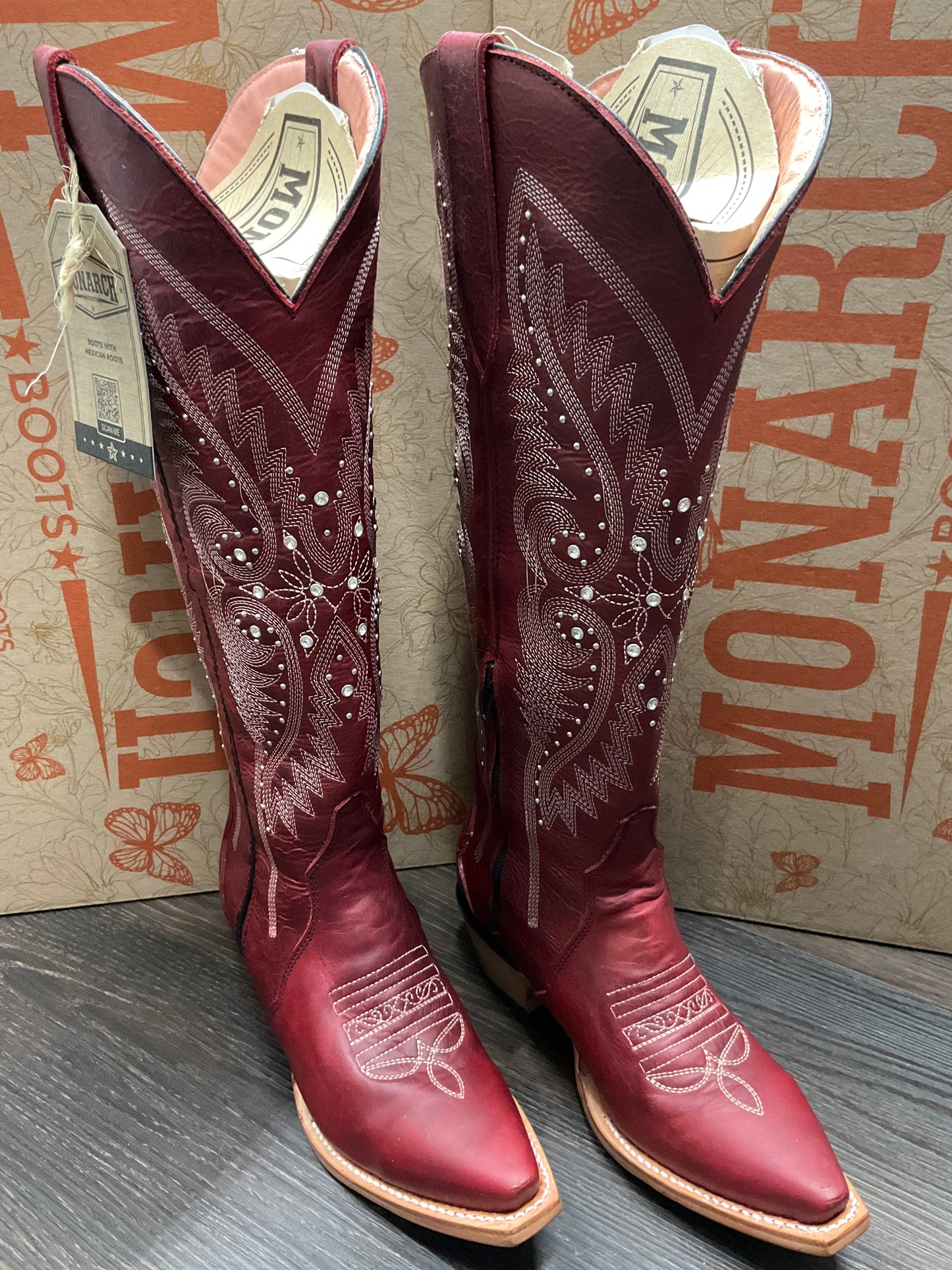 Bota Monarca alta celestina maya Roja ( Mujer )