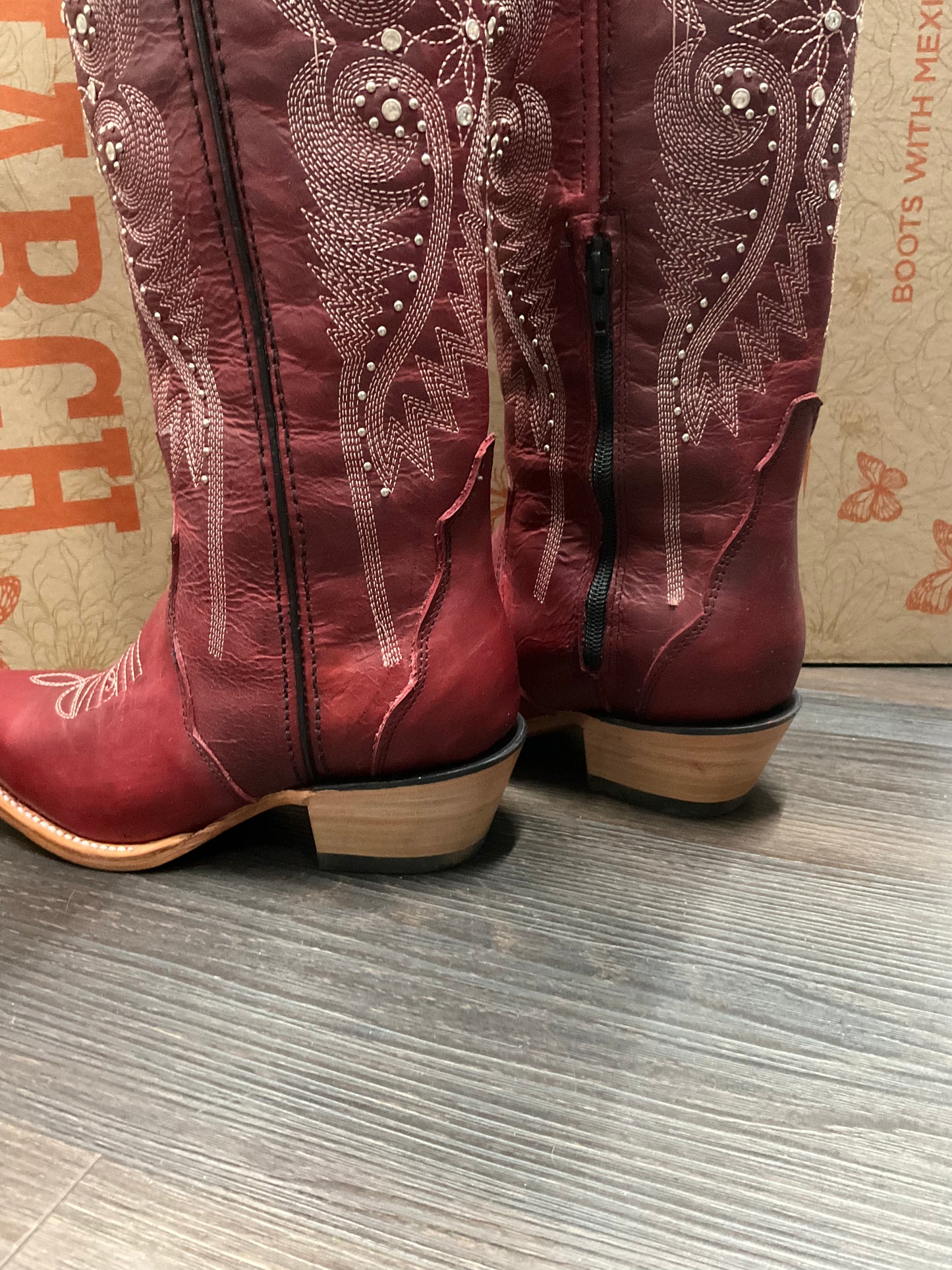 Bota Monarca alta celestina maya Roja ( Mujer )