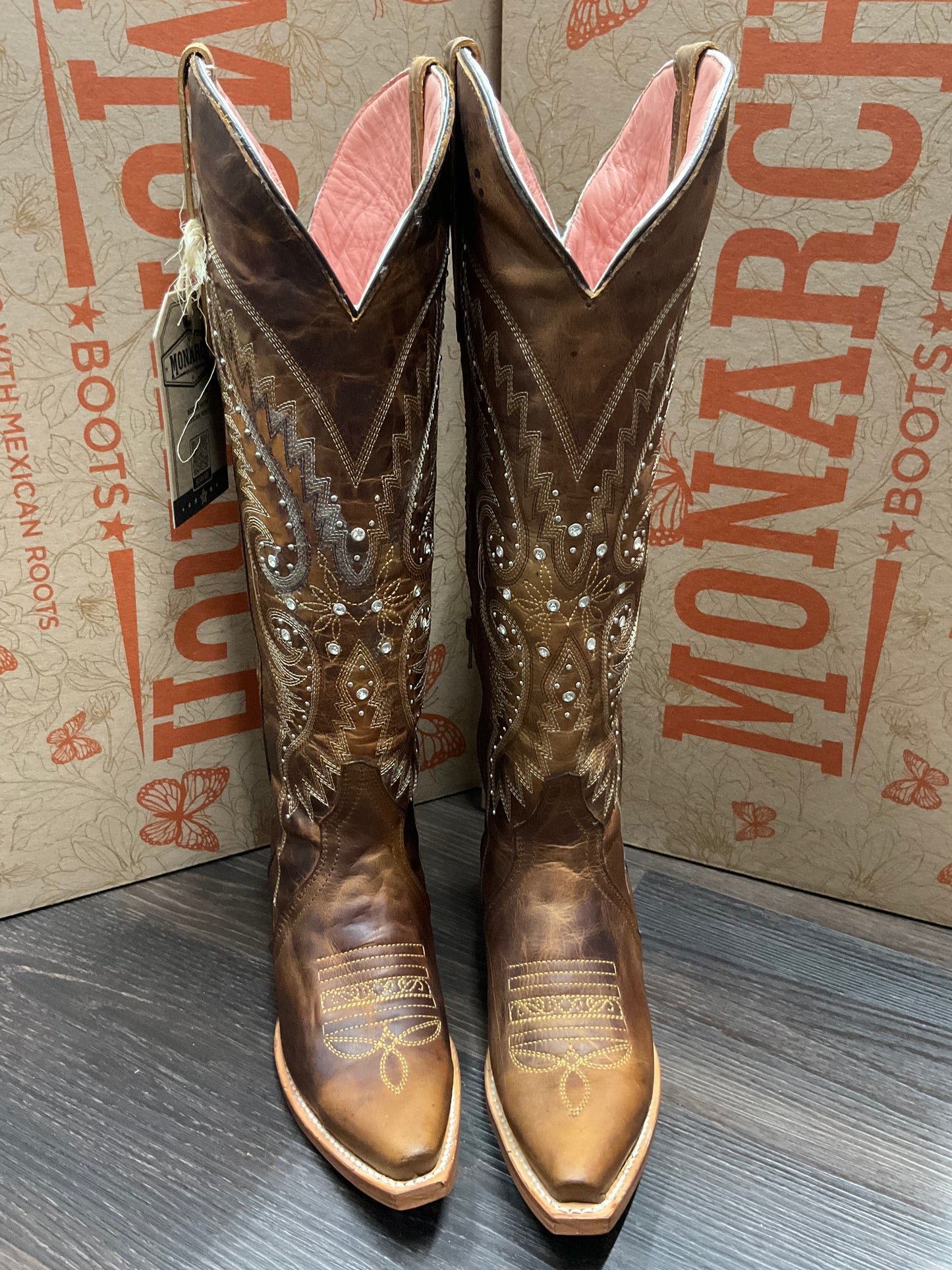 Monarca women boots tall Celestina Maya Miel