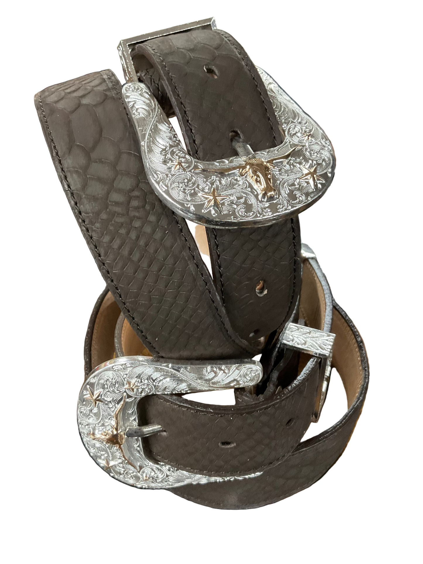 Cinto MC Python print Brown ( hebilla de metal )