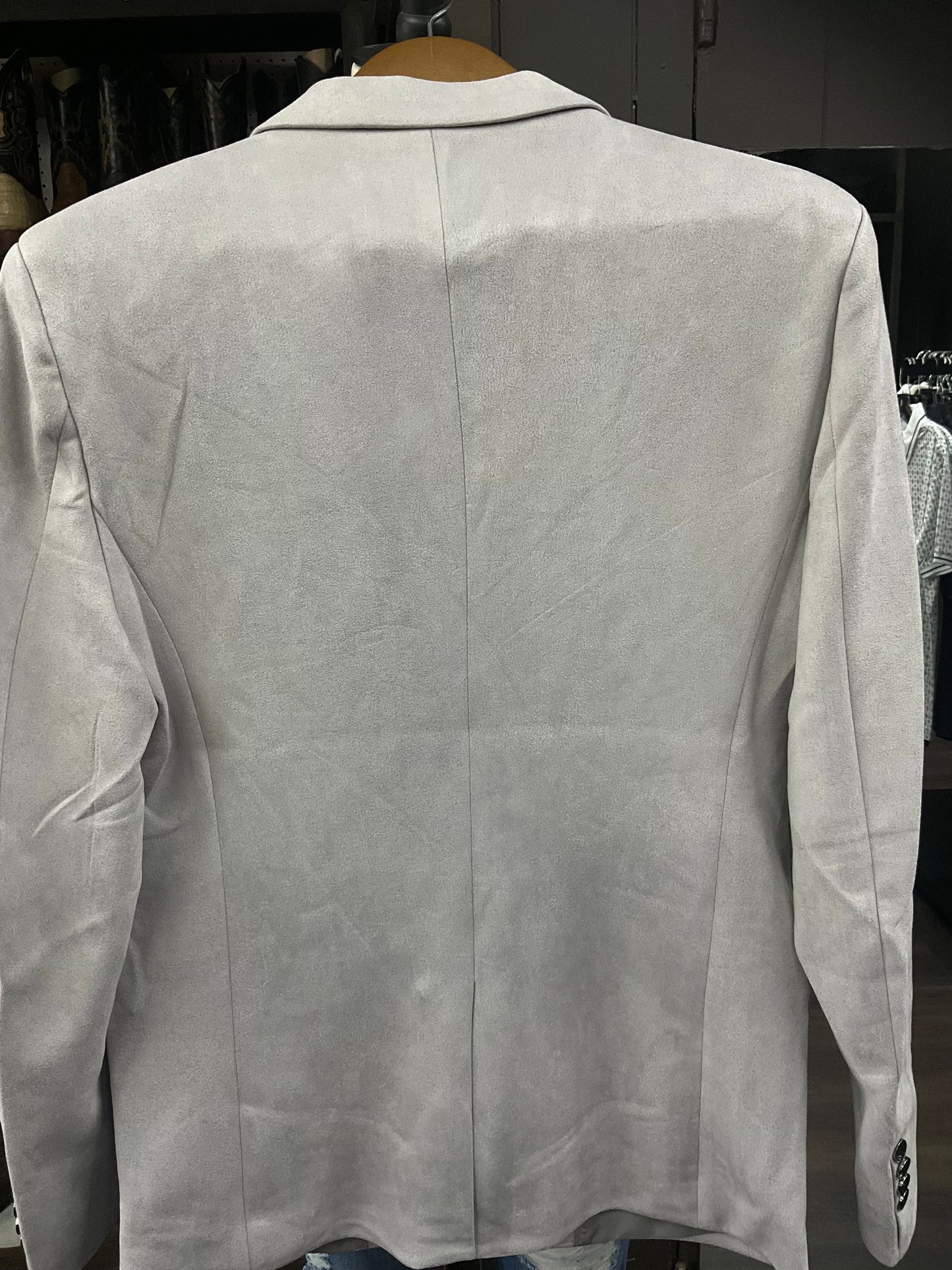 Saco Platini Gris gamuza BLZ10537 /coat men platini GREY suede