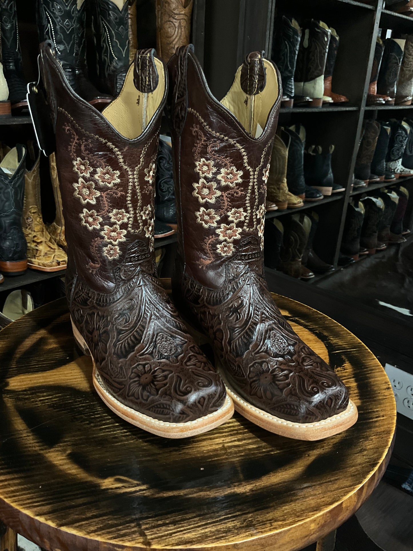 Nicasio boots niña rosario Rameado  cafe