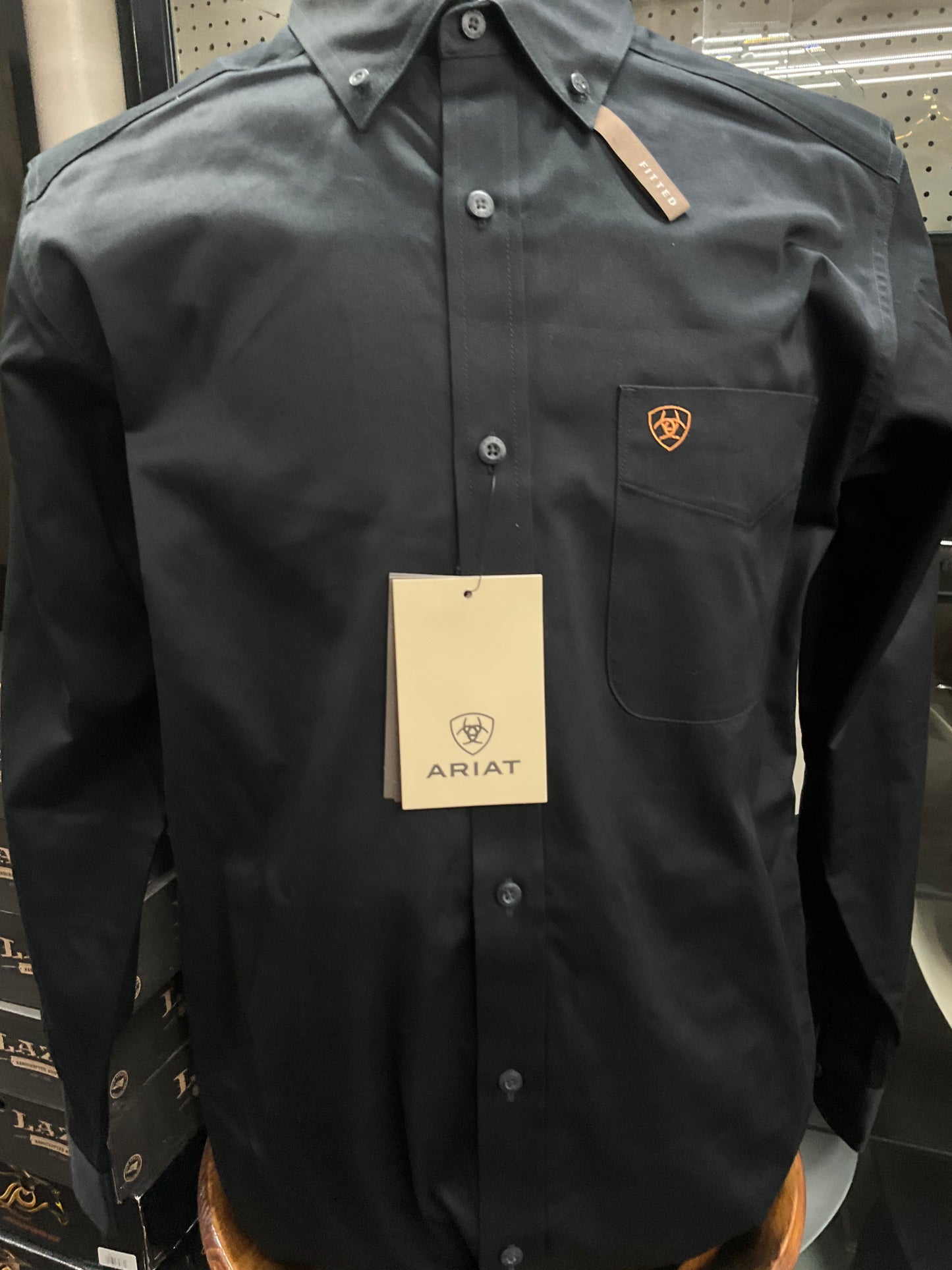 Ariat shirt solid Twill FTD LS Black 10034229 fitted