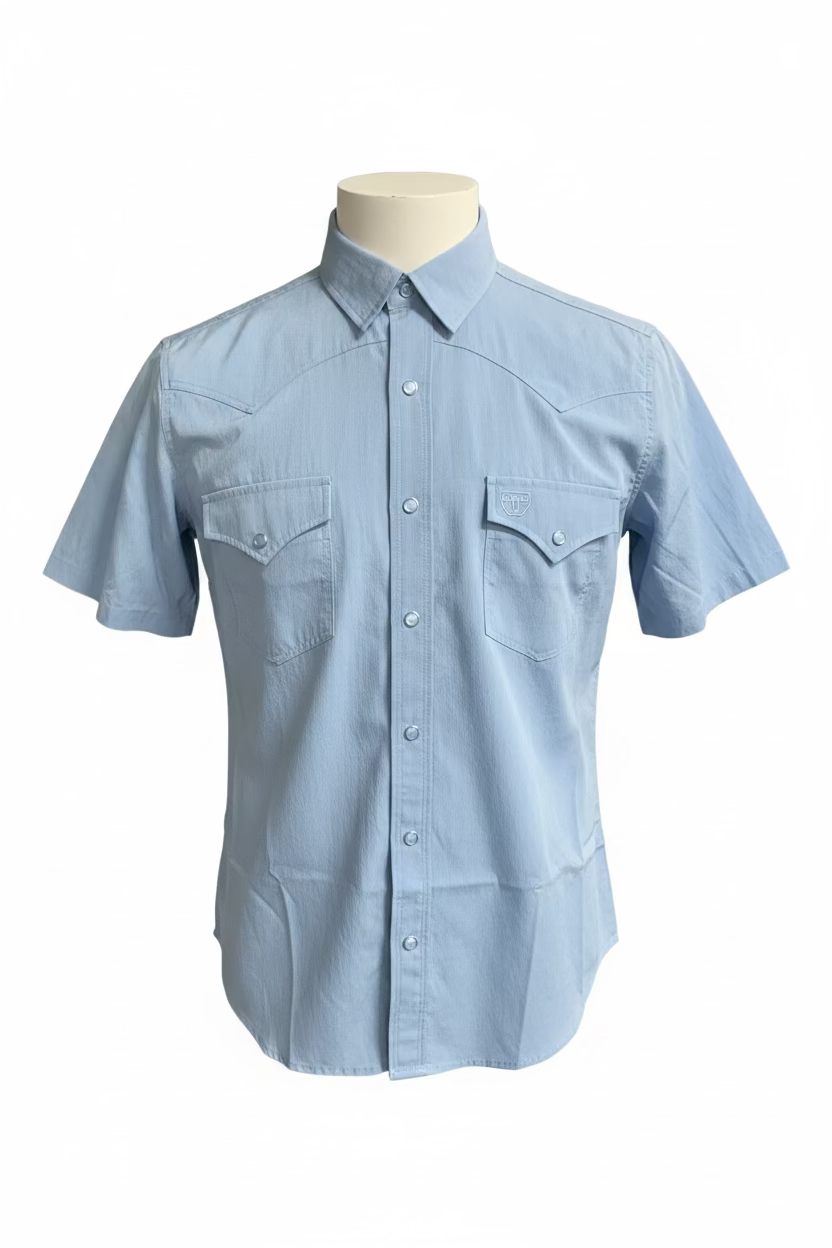Platini  Shirt PGW10779 L-Blue short sleeve men