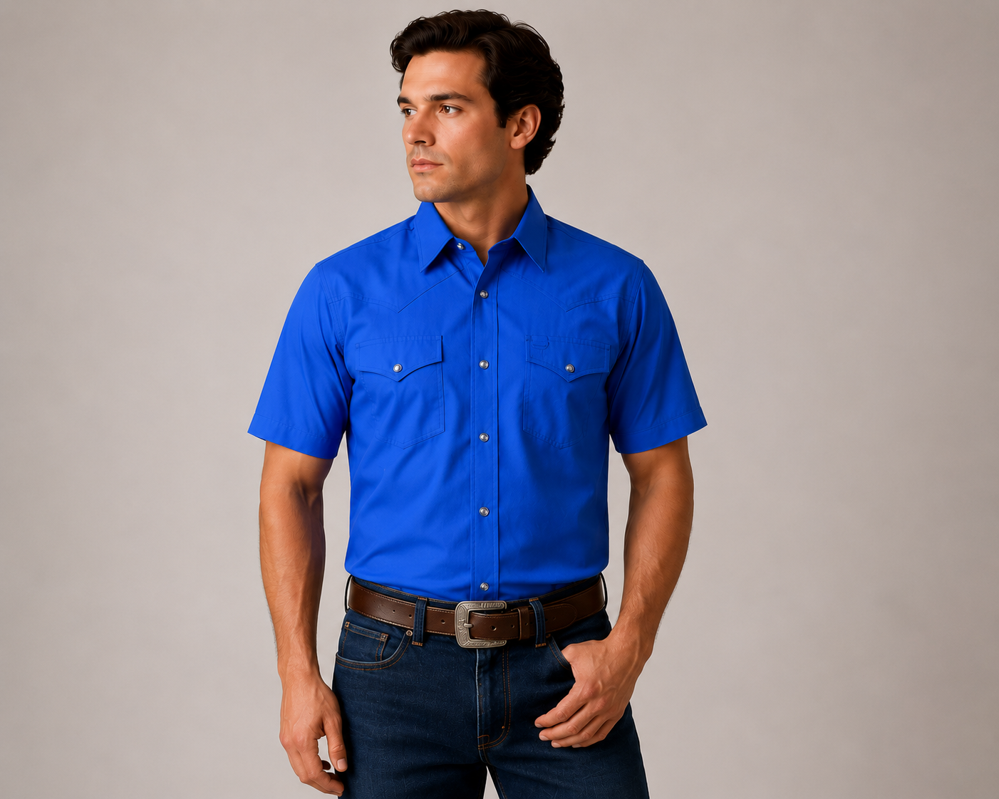 Platini Shirt PGW10784 Rayal Blue Men short sleeve
