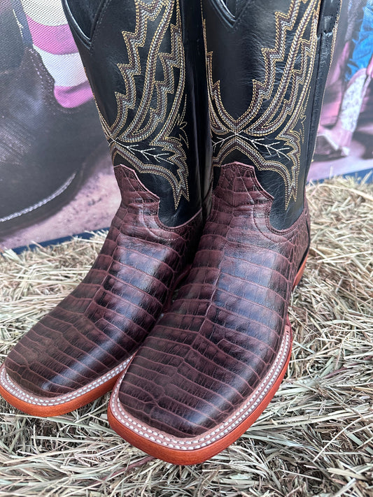 Arango Coco Belly Print Pro-Rodeo   Tobacco Boot.