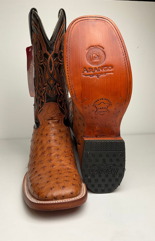 Avestruz/ostrich 1RA/1ST Cogñac MD pro rodeo Arango Exotic Men Boot