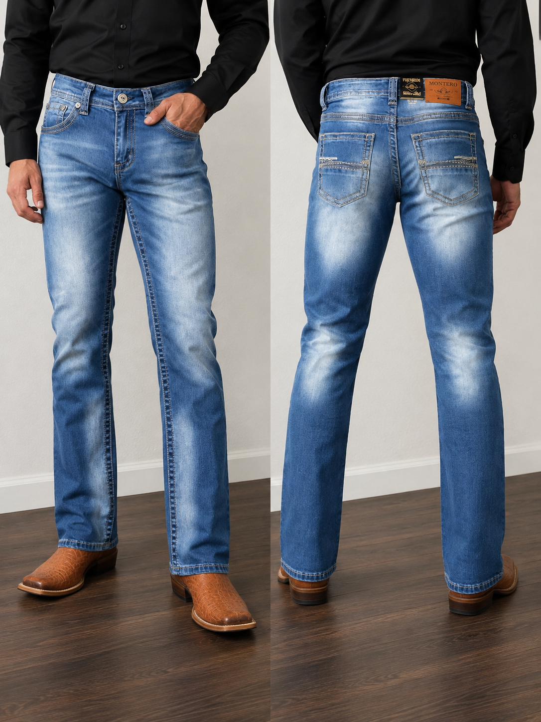 Montero Men Jeans MT4670-LT Modern Boot