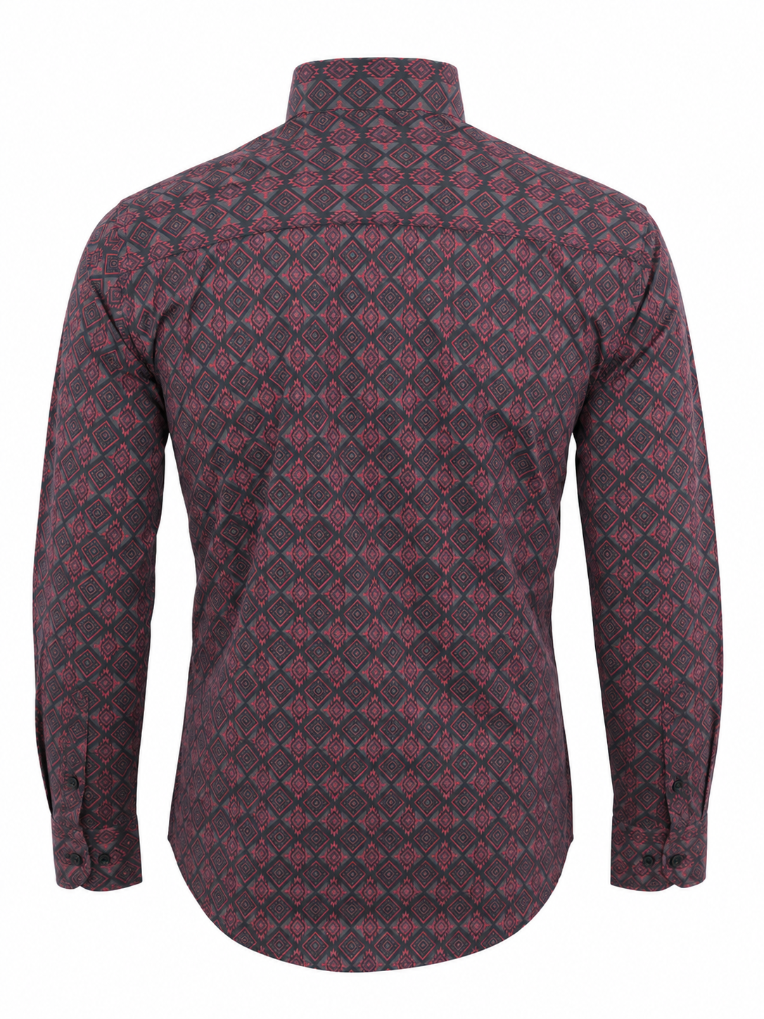 Montero Men’s Shirt MT4061 Black/burgundy Long Sleeve