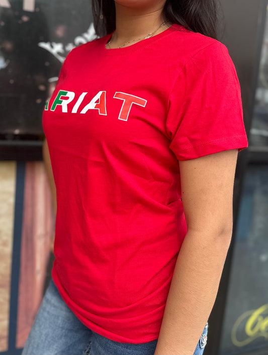 Ariat ladys Mexico SS T-shirt red