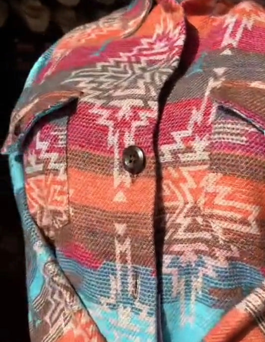 Rock & Roll Aztec Shirt Jacket